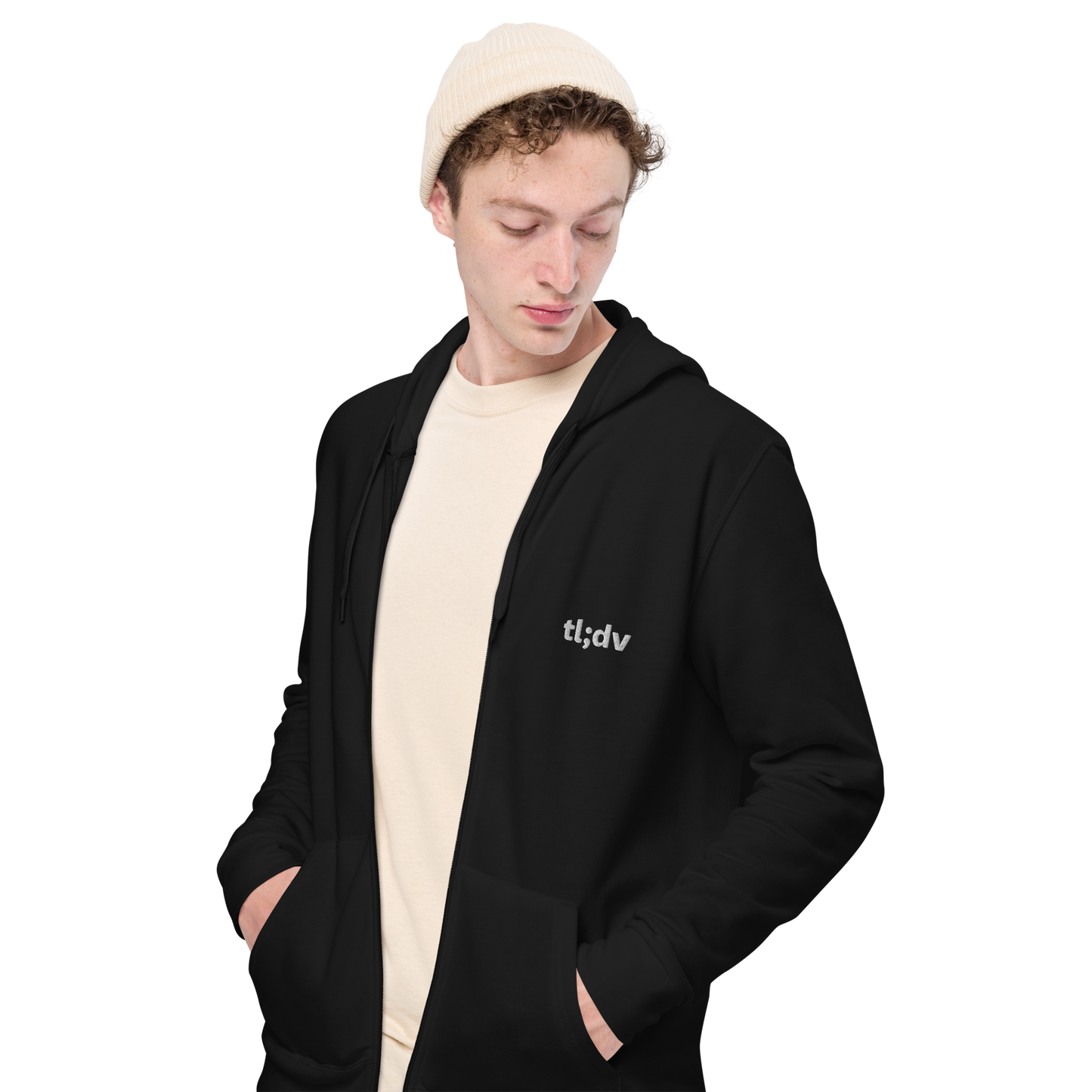 too long; didn't zip Hoodie (Unisex)