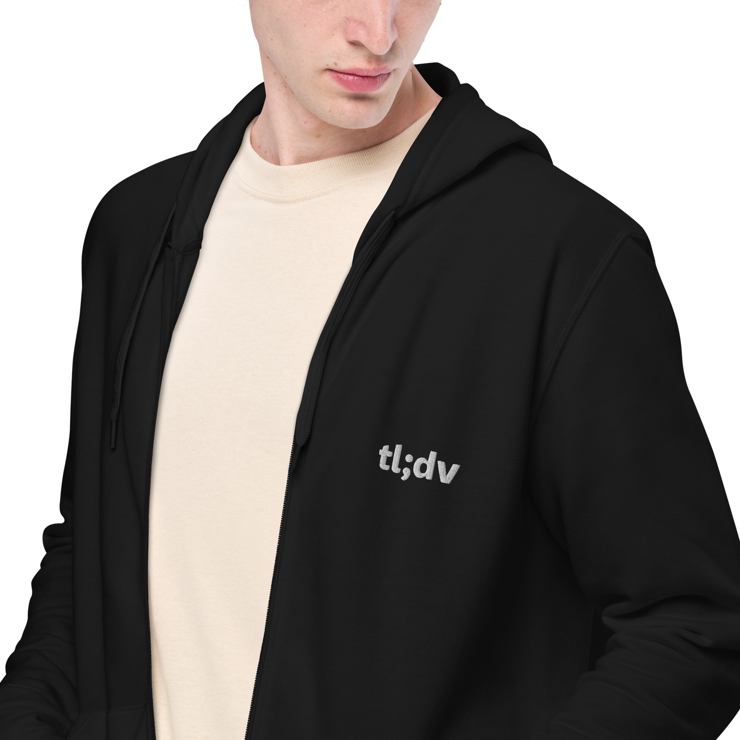 too long; didn't zip Hoodie (Unisex)